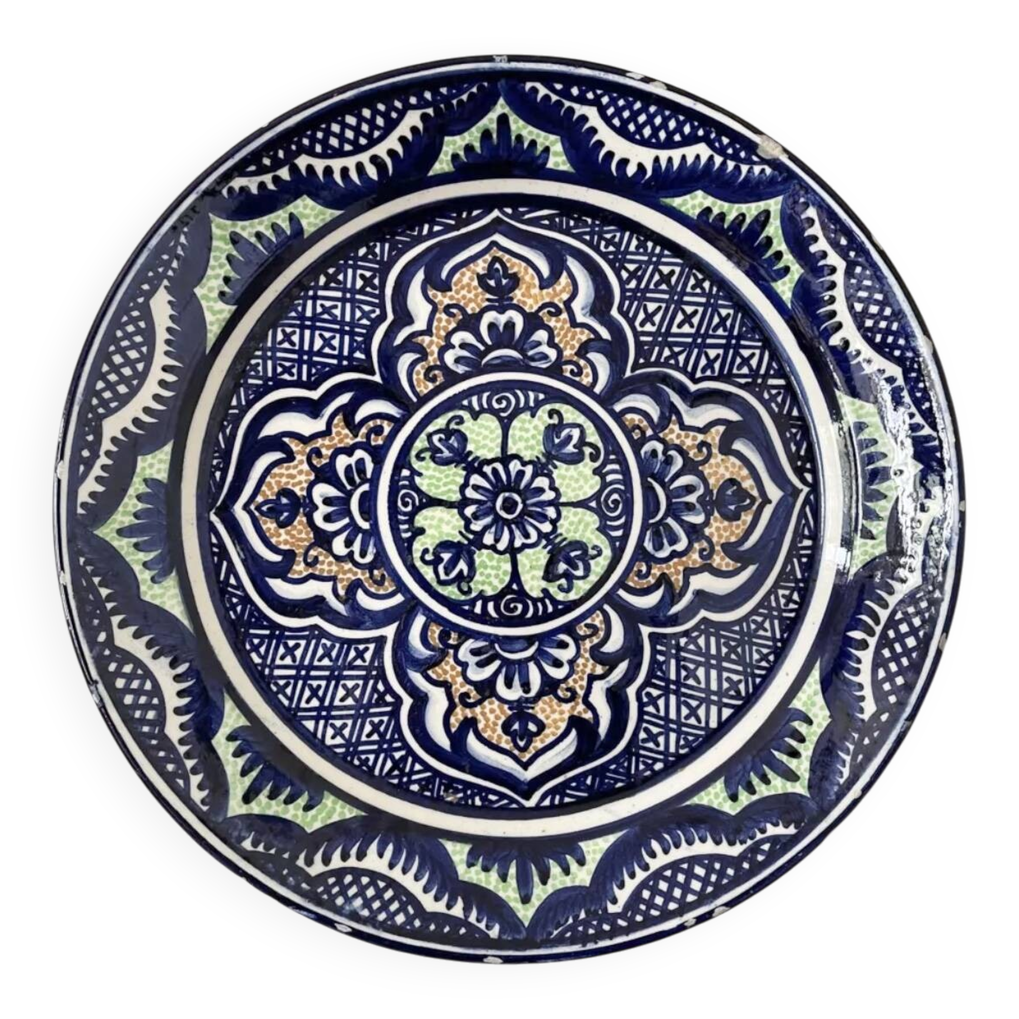 Spanish ceramic plate signed