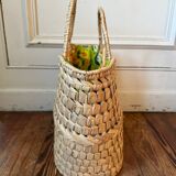 Panier en osier années 70