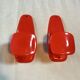 2 orange plastic hooks 70s.