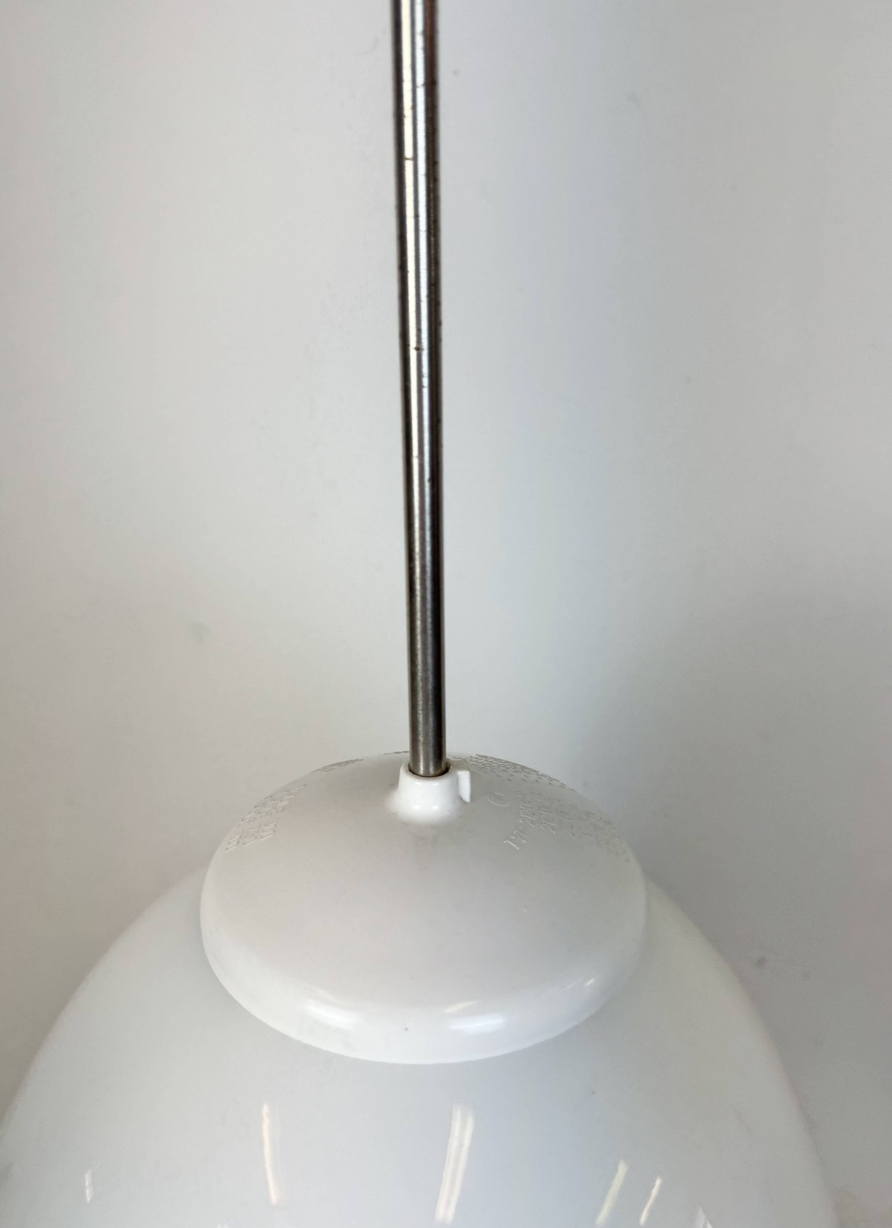 Vintage Chandelier with Milk Glass from Elektrosvit, 1960s