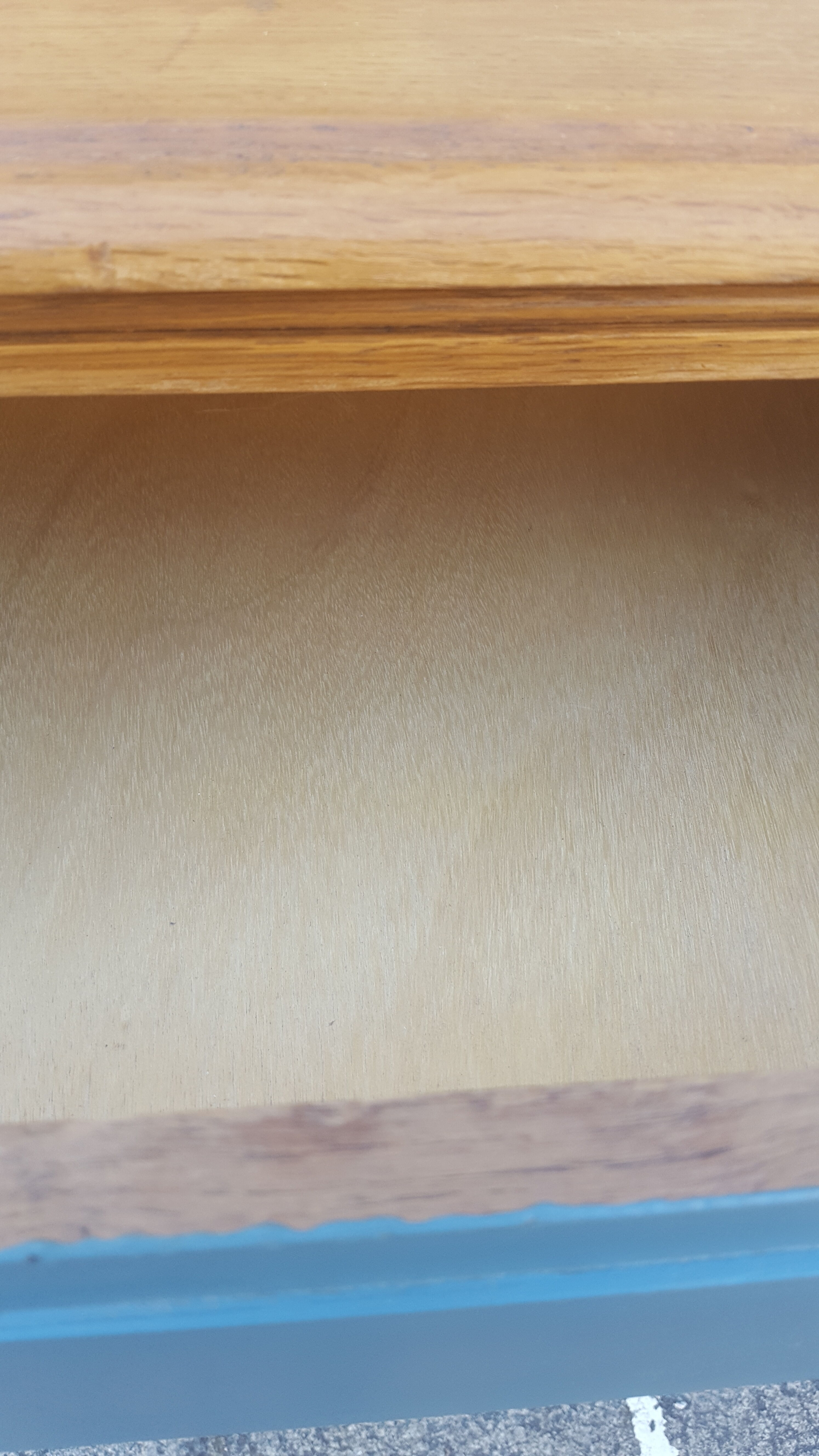 Vintage blue and wood dresser