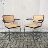 Marcel Breuer's walnut S64 armchair for Thonet