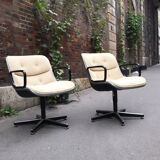 Pair of armchairs by Charles Pollock for Knoll circa 1970