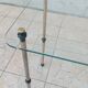 Large vintage metal and glass shop display shelf.