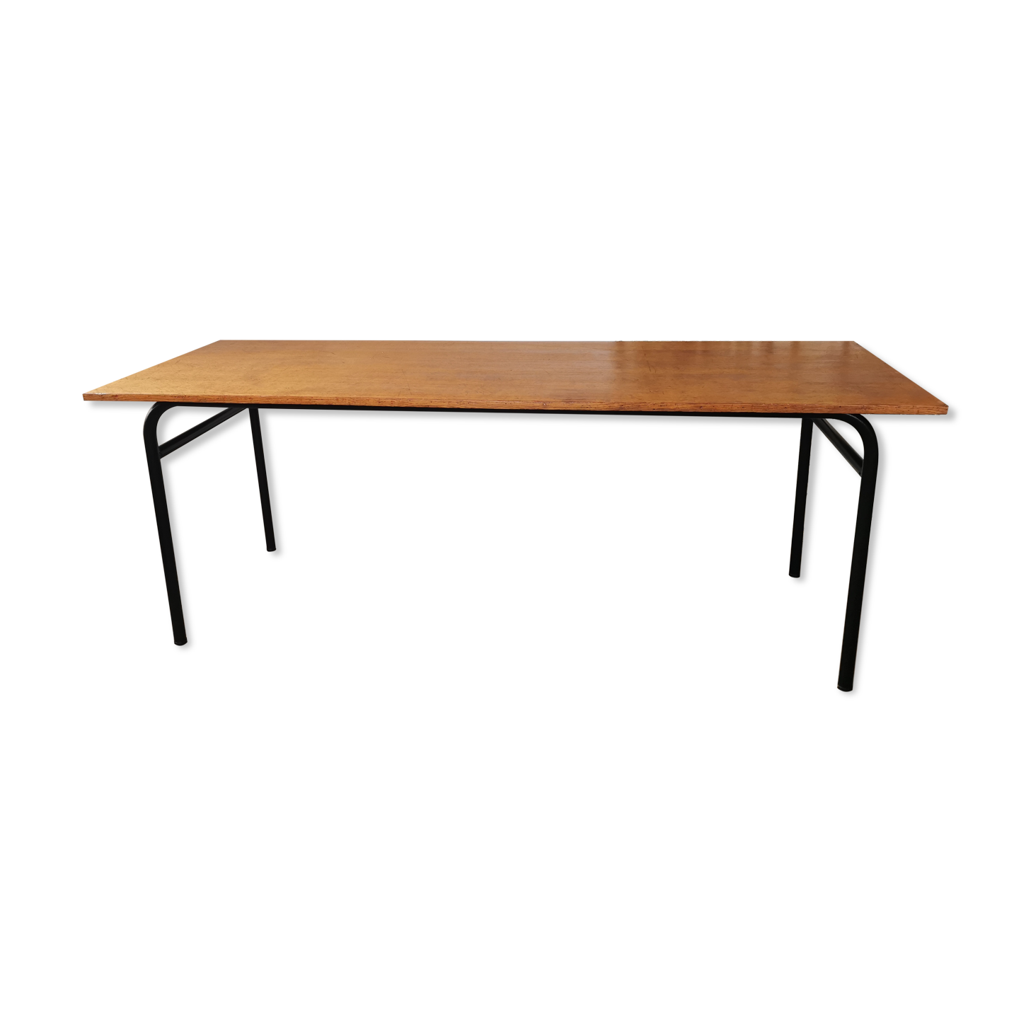 Refectory table Mullca metal and wood 1960