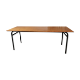Refectory table Mullca metal and wood 1960