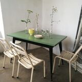 Table Tolix, vintage métal et formica