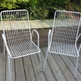 Pair of garden armchairs