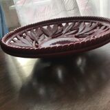 Large cup fruit basket in garnet earthenware