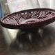 Large cup fruit basket in garnet earthenware