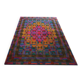 1980s Gorgeous Missoni Geometric Wool Rug for T&J Vestor