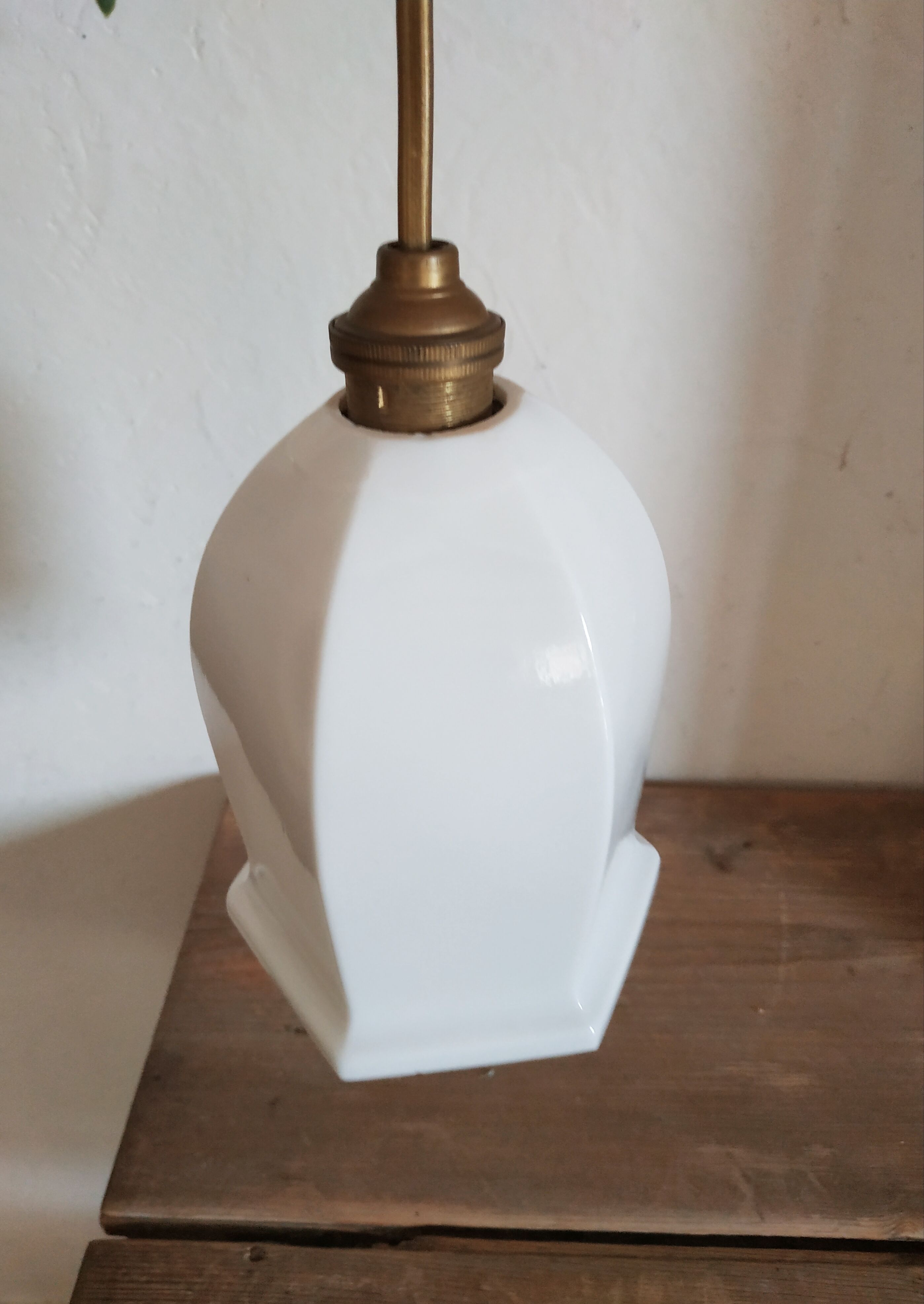 Hanging lamp opaline glass