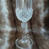2 crystal champagne flutes