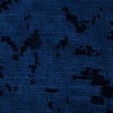 7x10 Navy Blue & Black Turkish Kilim Rug, 204x296Cm