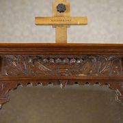 Wall Mirror in Brown Oak Frame, 1930s