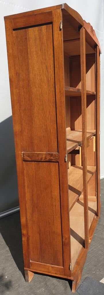 Art deco cabinet bookcase dark oak l135