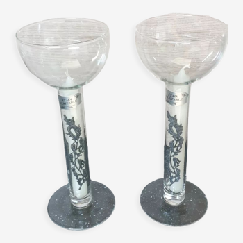 Set of two candle holders