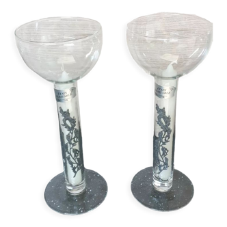 Set of two candle holders