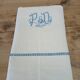 Antique linen/mixed sheet with embroidery