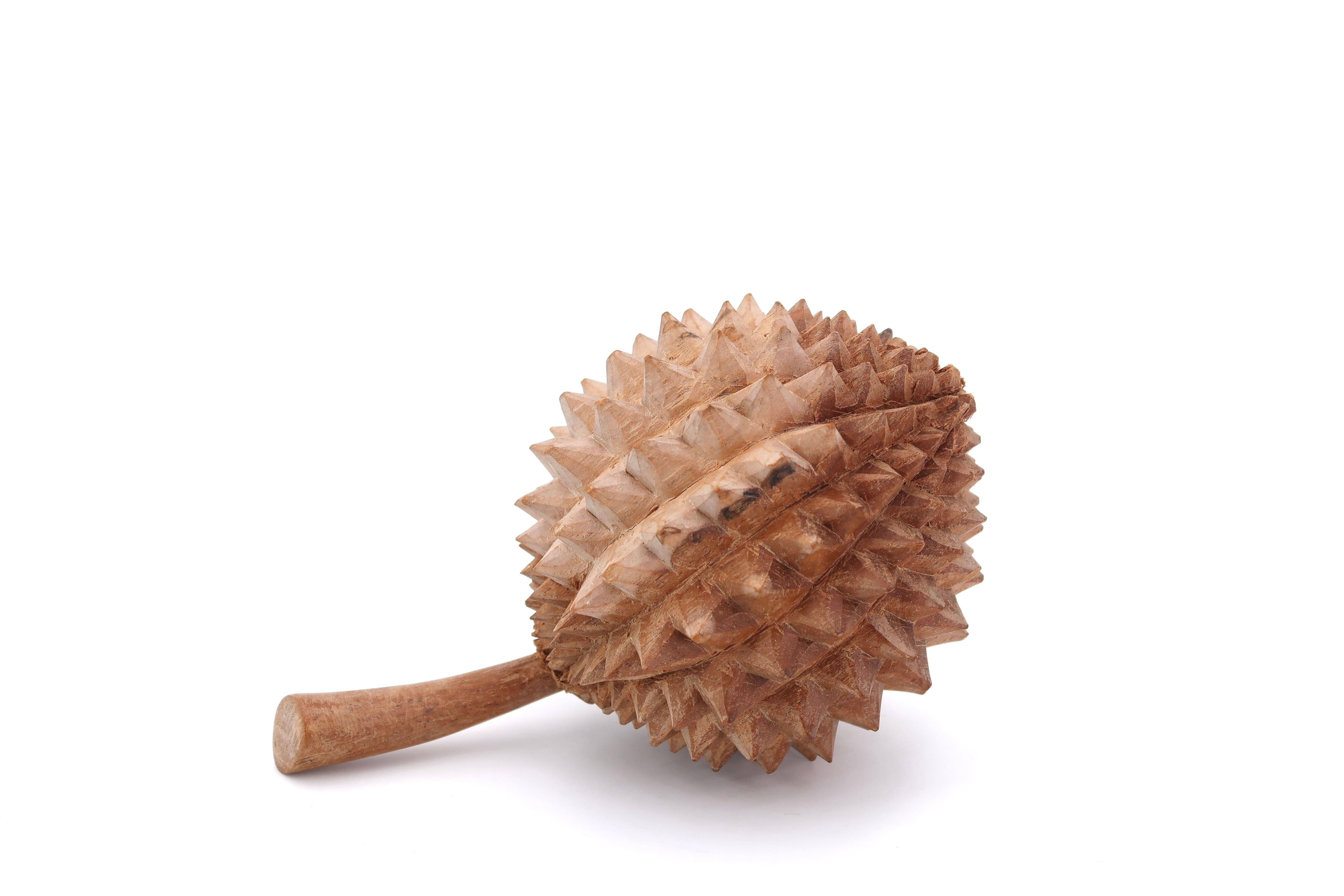 Durian wooden paperweight, 70s