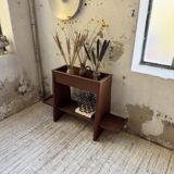 Jardinière années 50 palissandre constructiviste