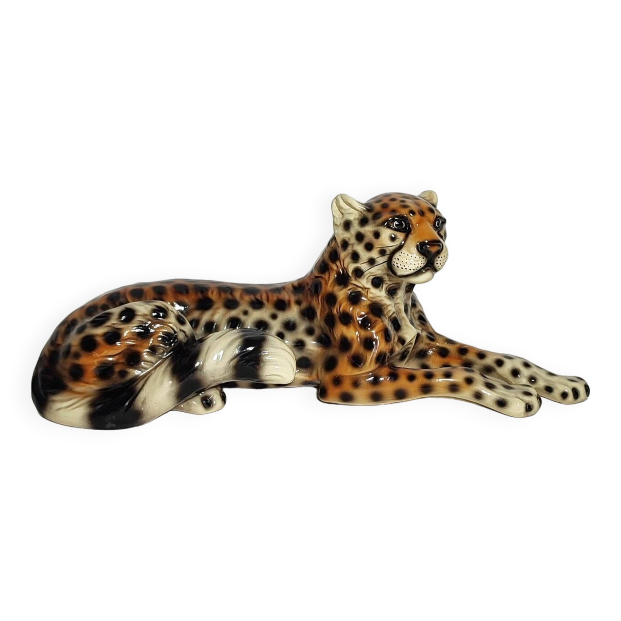 Leopardo de cerámica. España, 1960s.