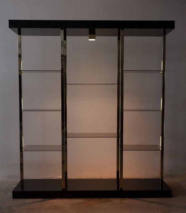 Superbe Vitrine Hollywood Regency Belgochrom 1970