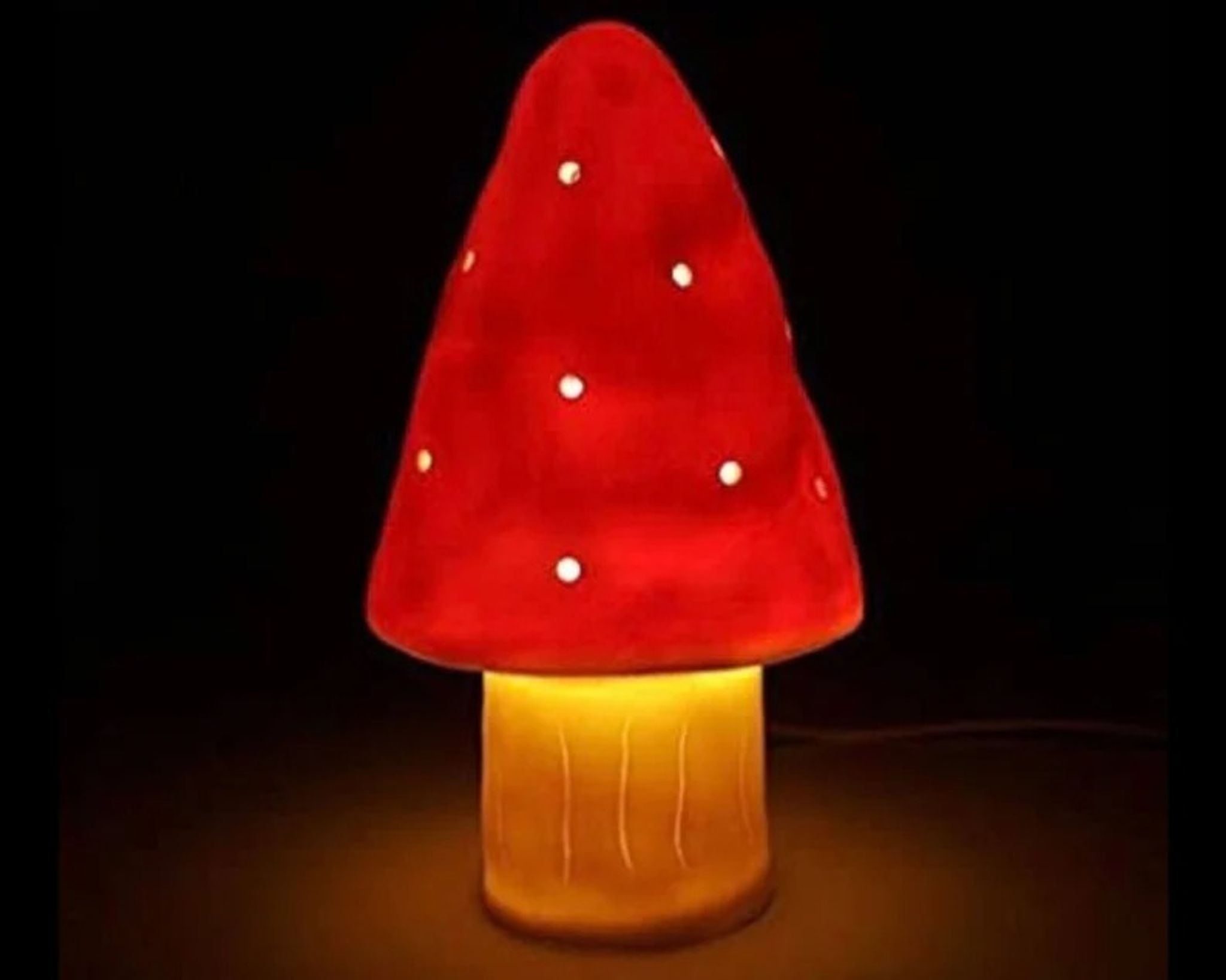 Vintage mushroom lamp, 1970s glass vintage light, made in Germany by Heico