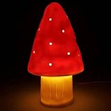 Vintage mushroom lamp, 1970s glass vintage light, made in Germany by Heico