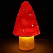 Vintage mushroom lamp, 1970s glass vintage light, made in Germany by Heico