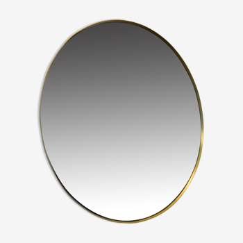 Miroir rond XL 90cm de diamètre avec contour laiton