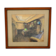 Watercolor sign andre brif or prif interior drawing library 1925