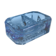 Salt shaker in electric blue molded glass
