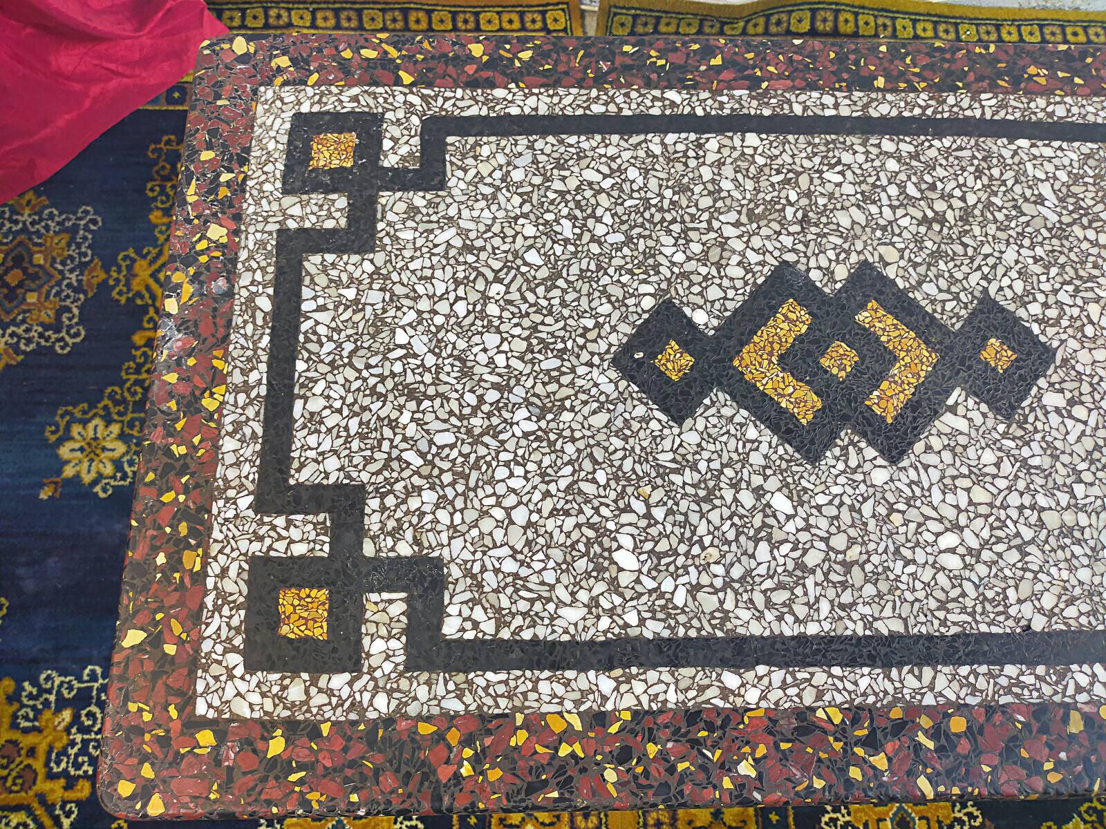 Table bistrot fonte et Terrazzo début 20ème