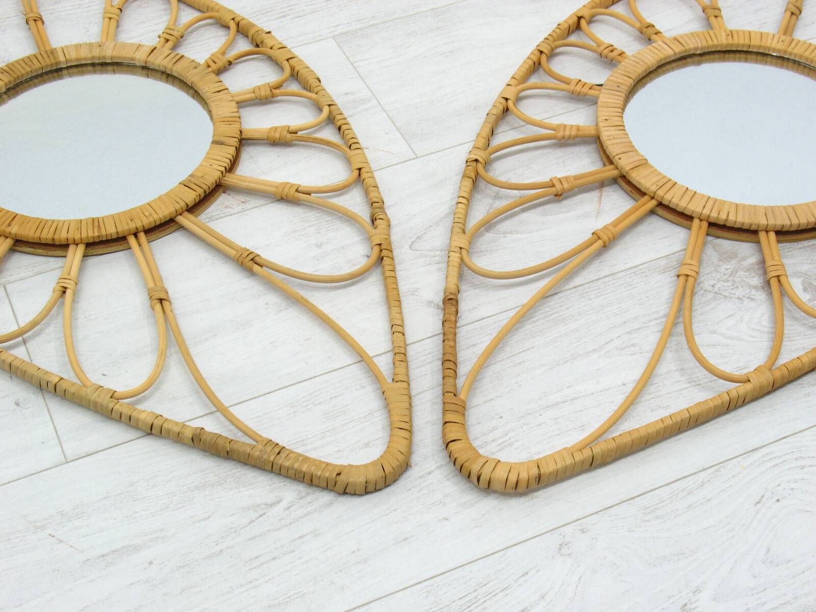 Vintage Rattan Mirror, 1990s