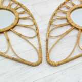 Vintage Rattan Mirror, 1990s