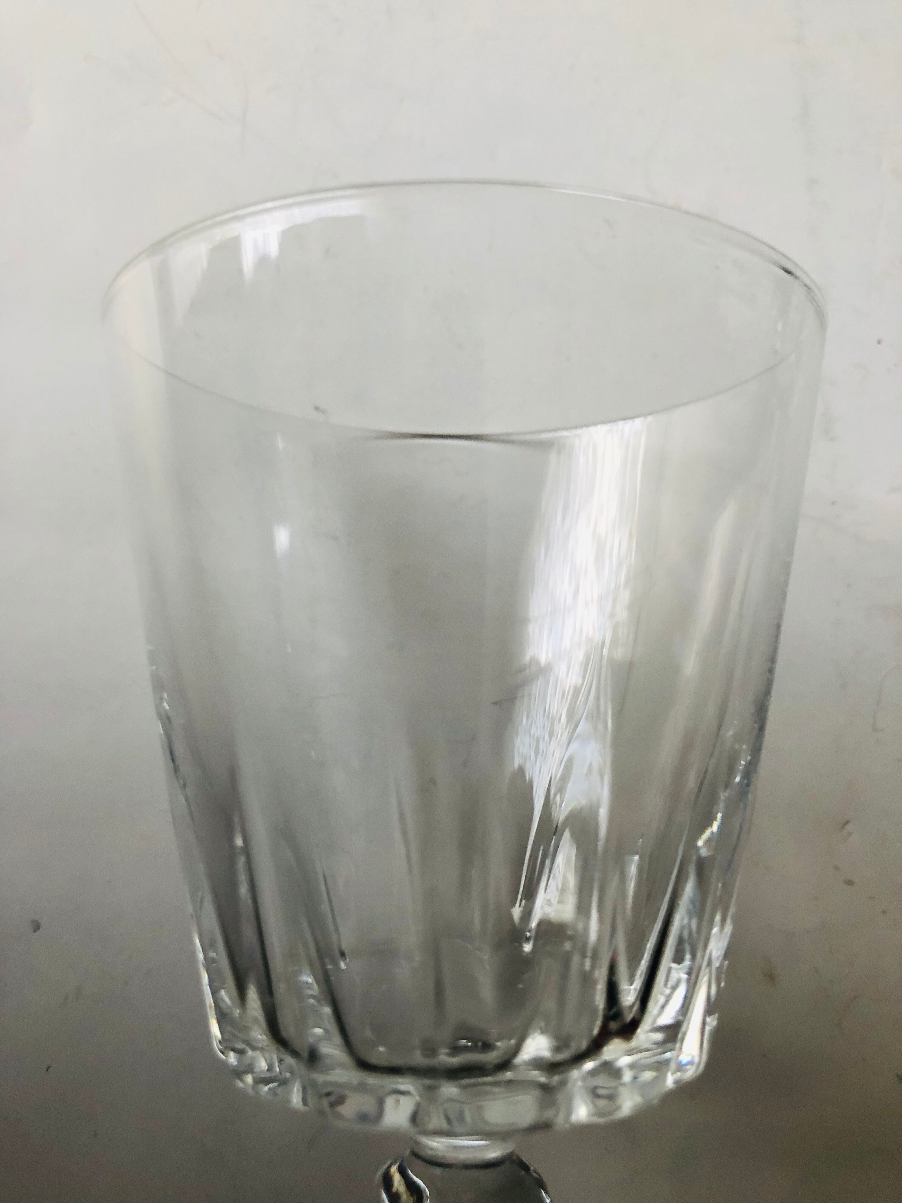 6 crystal water glasses