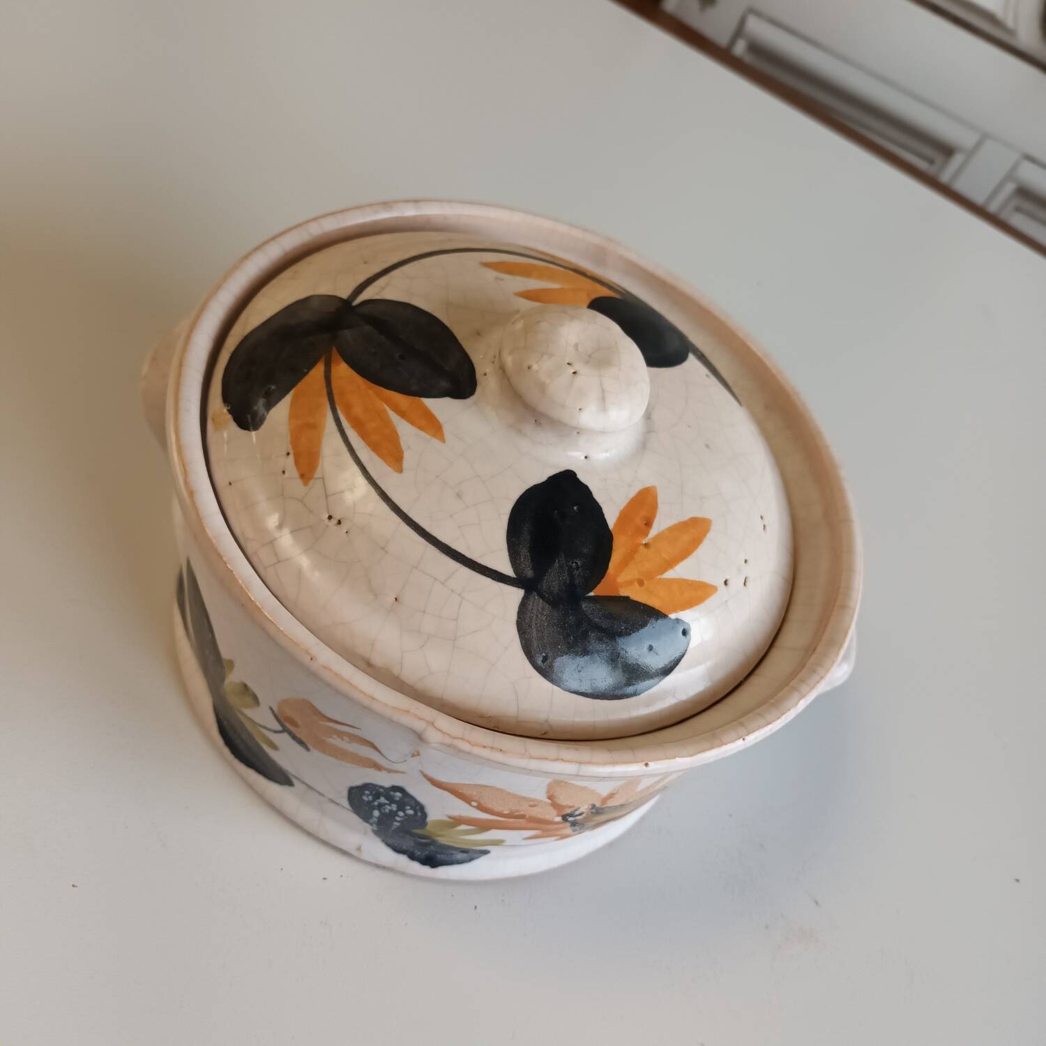 Soupière céramique craquelé vintage