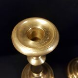 Duo of brass candlesticks