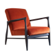 Fauteuil floating velours fox red edition