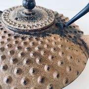 Ancient Japanese teapot in cast iron