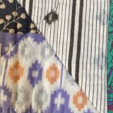 Ikat cotton patchwork plaid