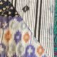 Ikat cotton patchwork plaid