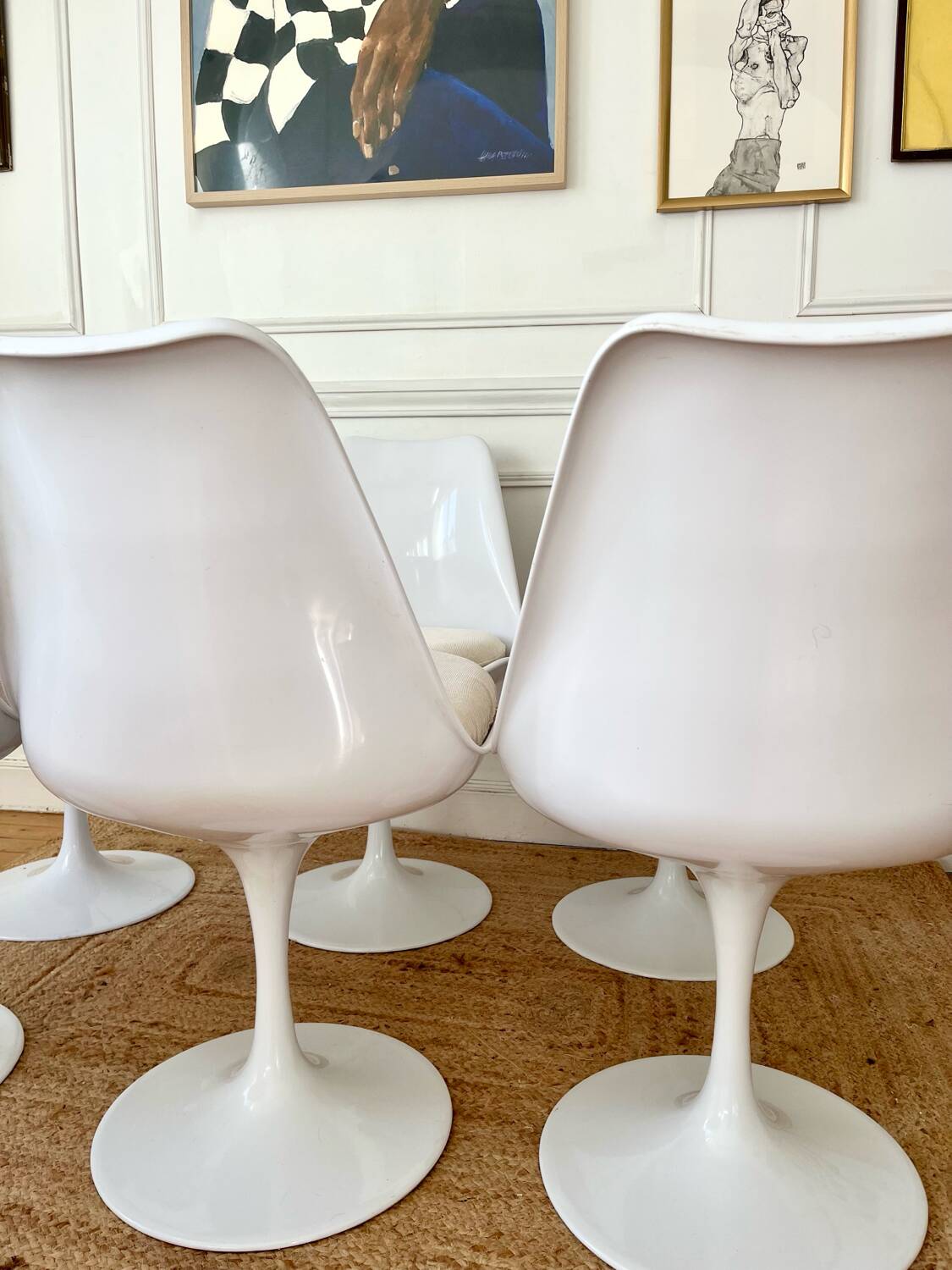 6 chaises tulipes