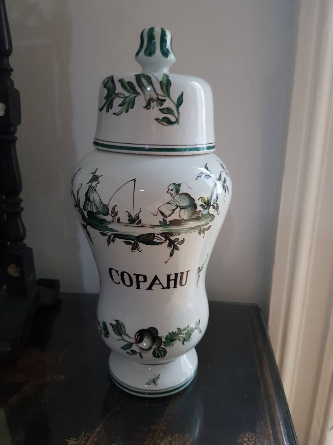 Old ceramic apothecary pot
