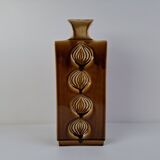 Mid Century Czech Brown Ceramic Vase Ditmar Urbach, 1960's.