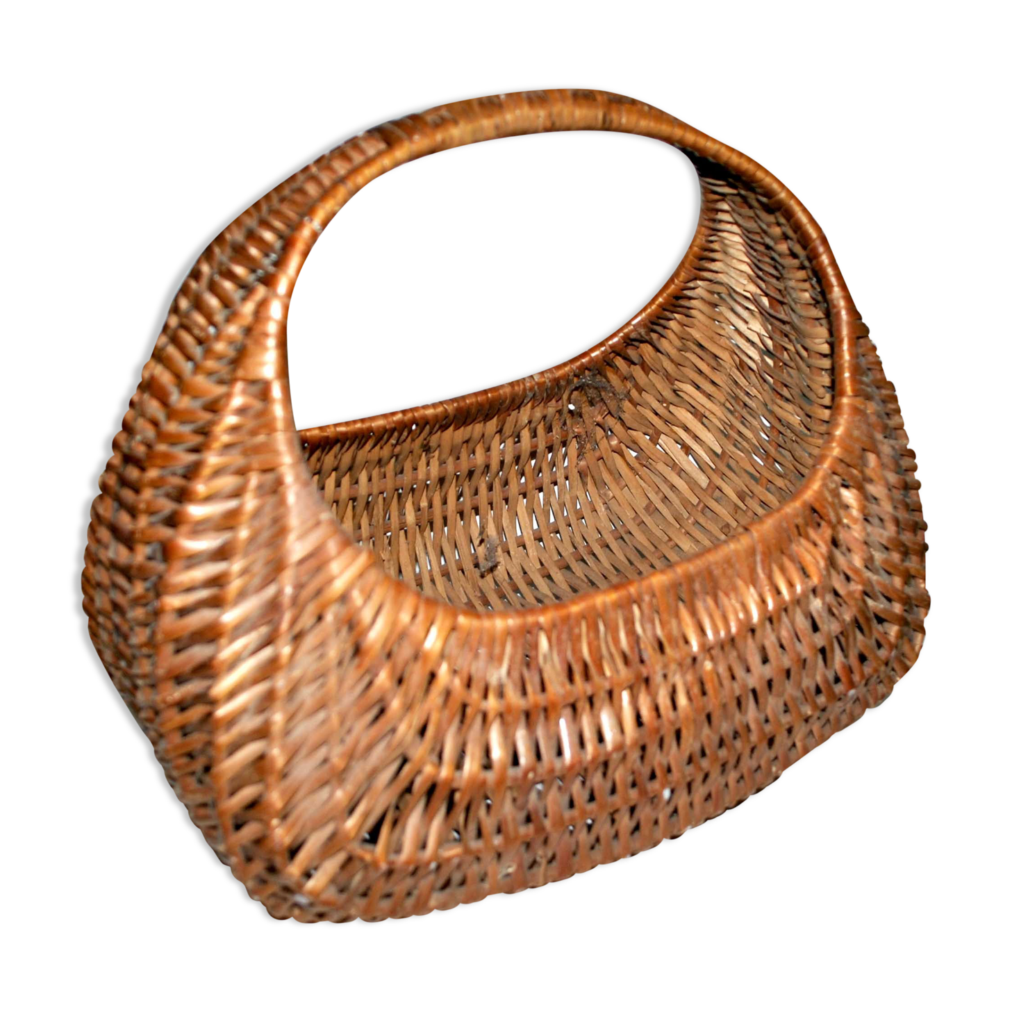Vintage wicker gondola basket