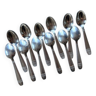 Set of 12 dessert spoons, Art Deco
