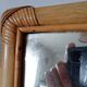Vintage 1970s rattan tabletop mirror