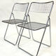 Set of four chrome folding chairs by Niels Gammelgaard for Ikea 1970